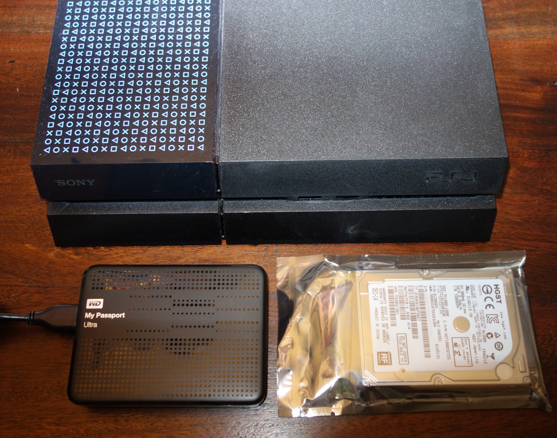 PS4 hard drive 1tb my passport back up restore upgrade 