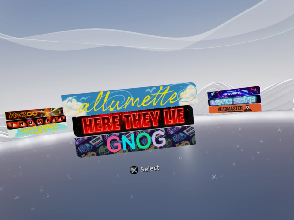 PlayStaion VR Demo Disc Menu