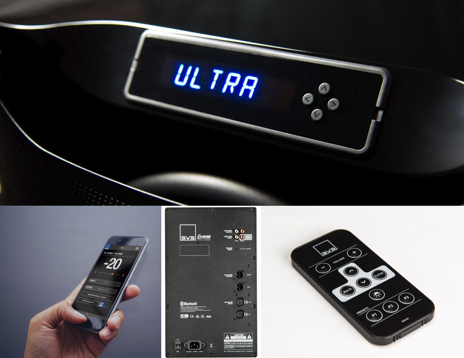 SVS 16-Ultra controls, remote, connection ports